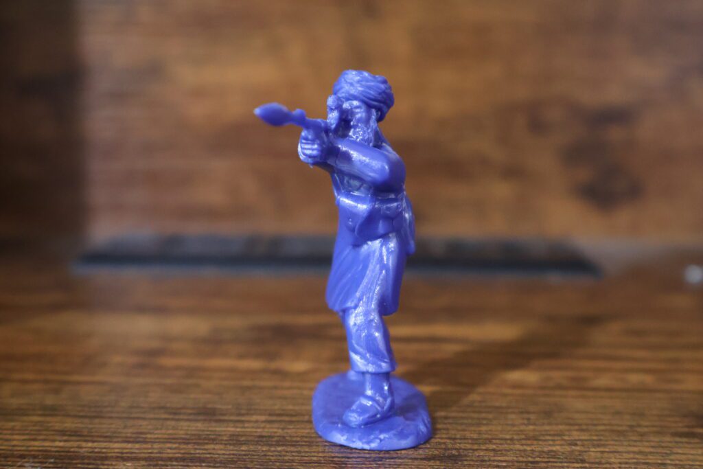 blue rocket toy soldier