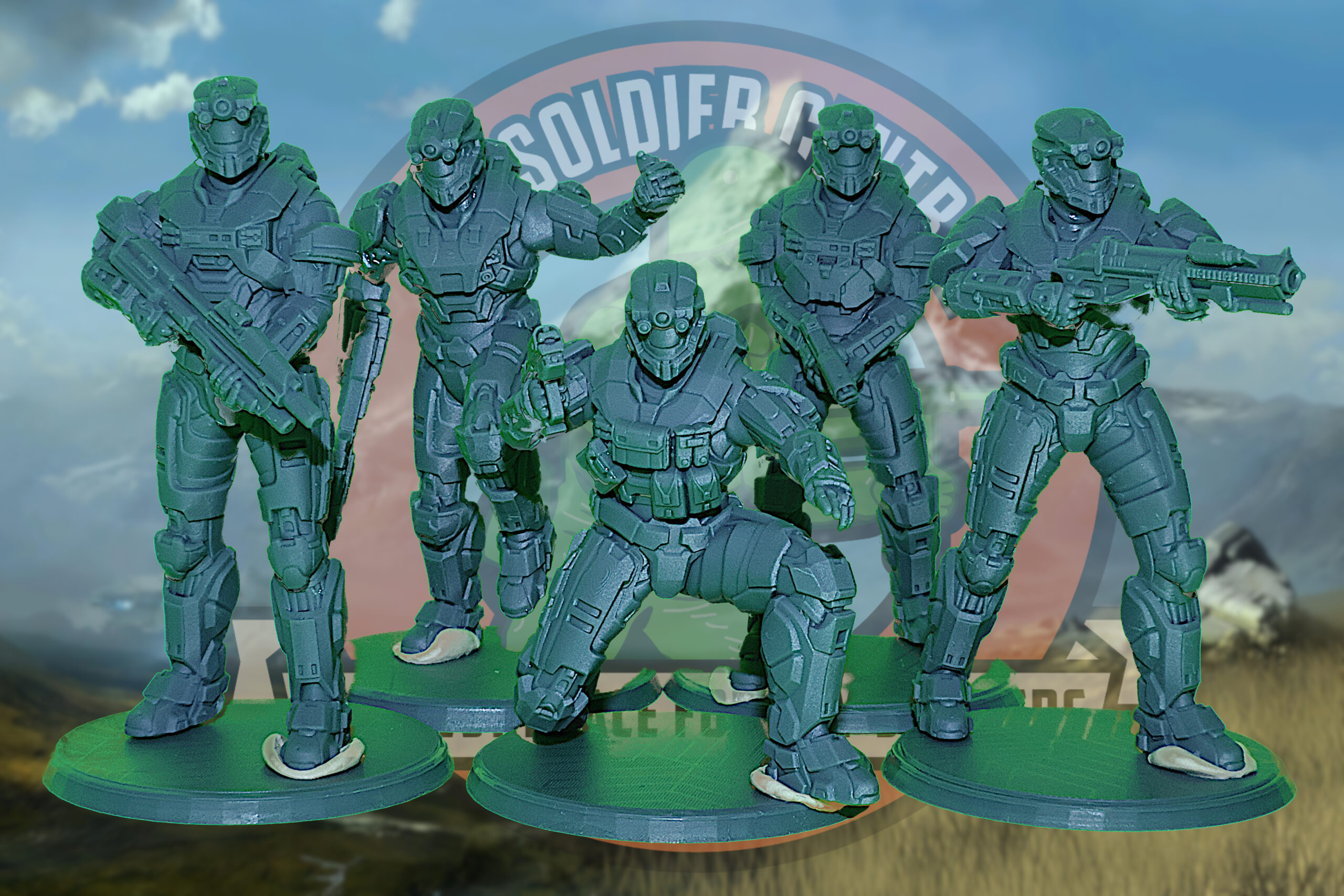 Halo Spartan Operator Toy Soldier Squad 54mm