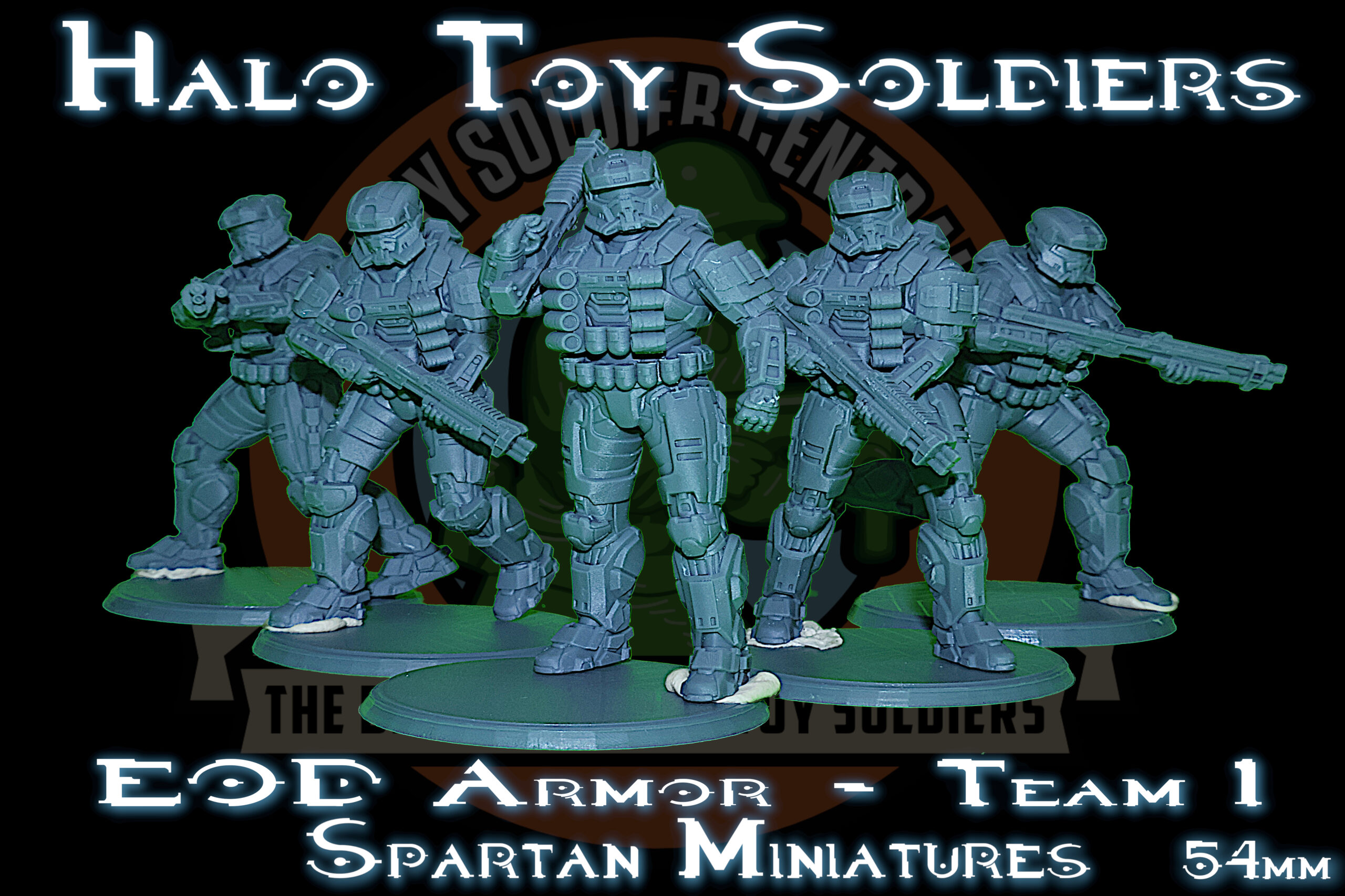 halo spartan EOD series 1 toy soldiers 54mm