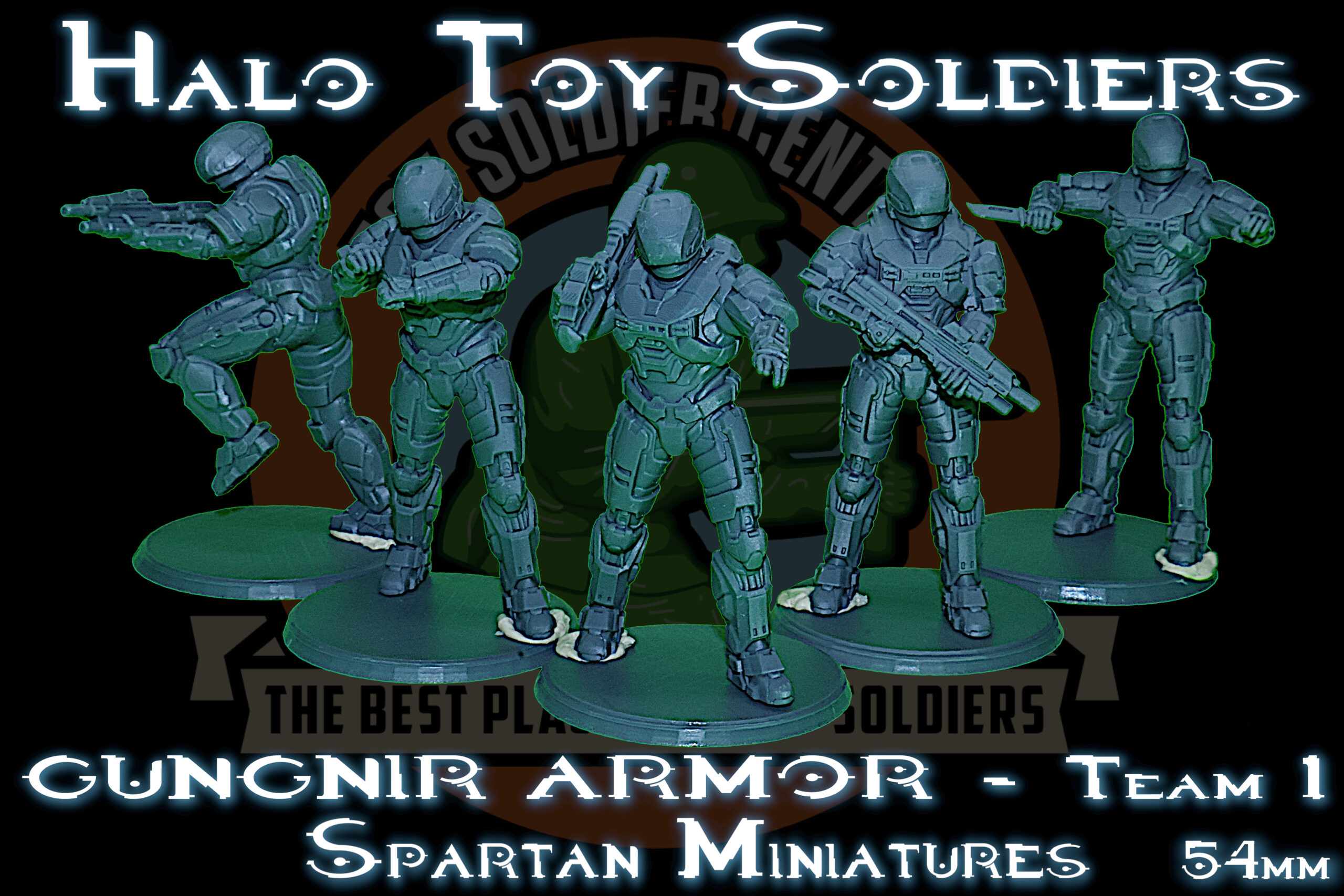 halo spartan GUNGNIR series 1 toy soldiers 54mm