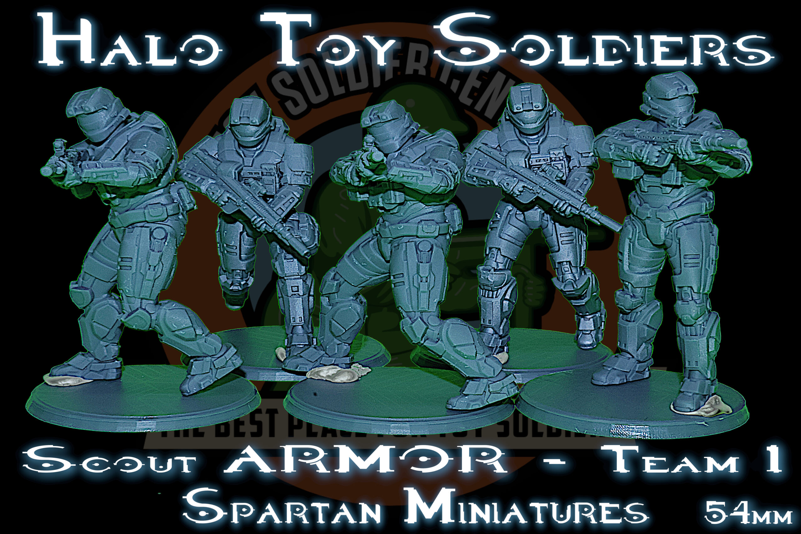 halo spartan Scout series 1 toy soldiers 54mm